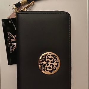 New Black Wallet or Wristlet with Tag